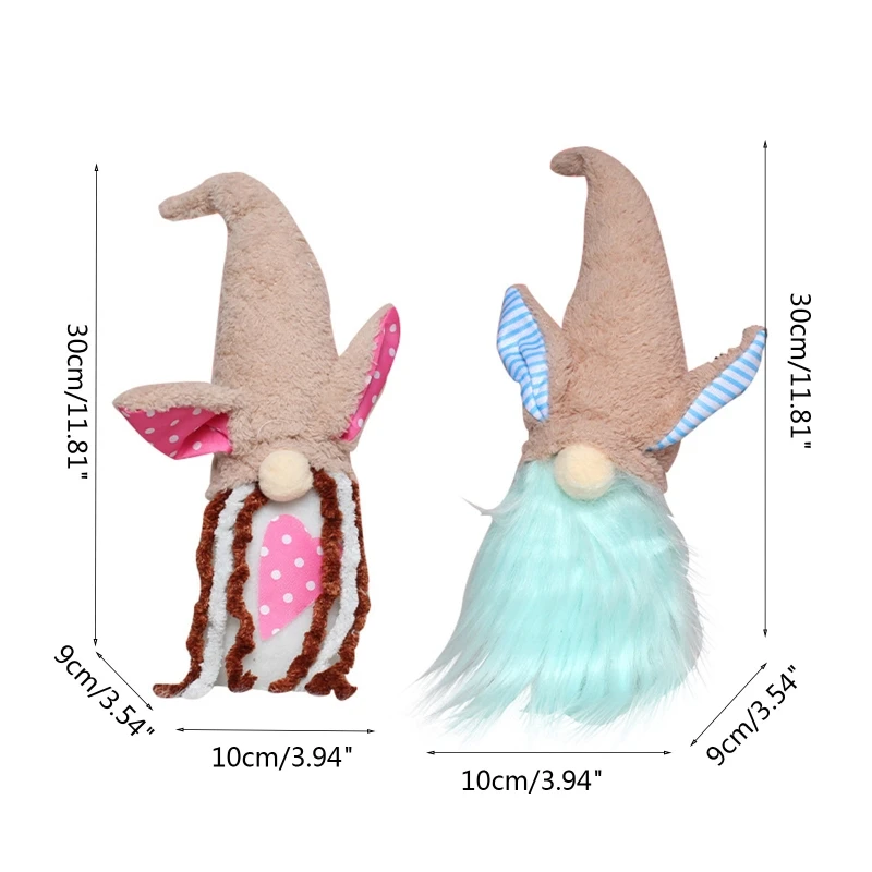  New Bunny Gnome Easter Decorations Nordic Swedish Nisse Scandinavian Tomte Elf Dwarf Spring Collectible Figurine Home Decor | Дом и сад