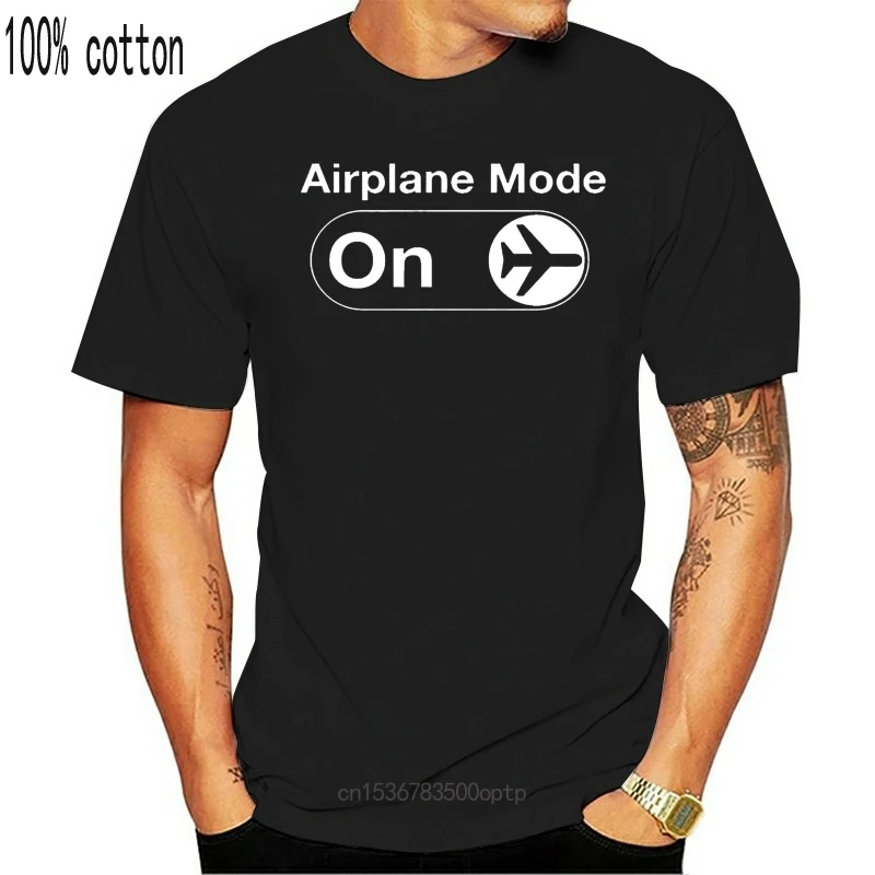 

Новый режим самолета вкл Wifi выкл забавная шутка праздничный аэропорт Топ Hd82 черная футболка Harajuku футболка в стиле хип-хоп