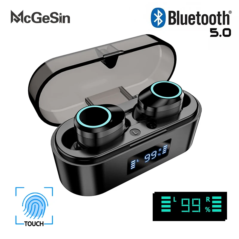 

Наушники беспроводные Bluetooth наушники музыкальные вкладыши с сенсорным управлением Спортивная гарнитура с микрофоном для xiaomi iphone huawei samsung