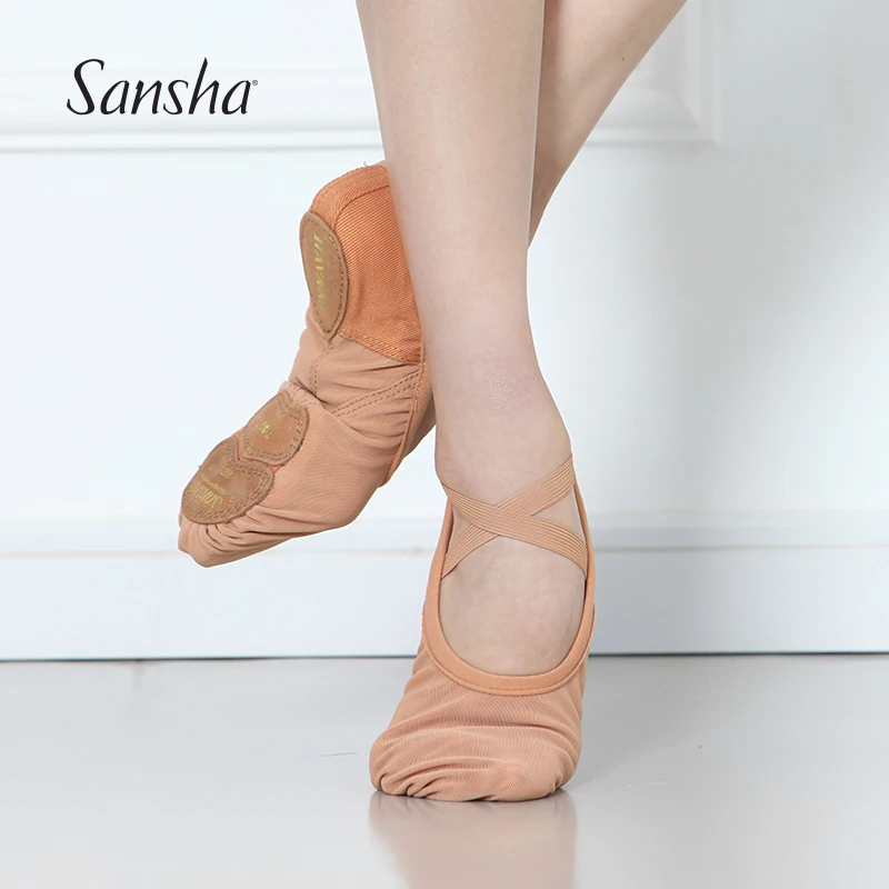 Фото Sansha для взрослых балетный обувь 4 слойная трикотажная сетка 3 Разделение