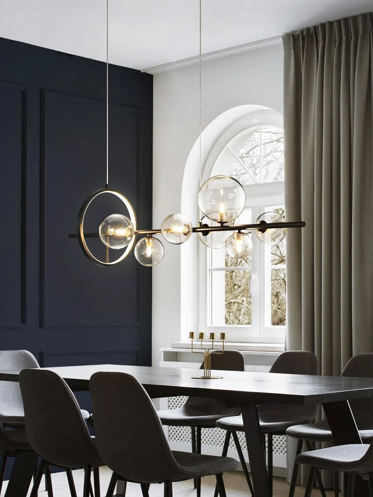 Light Luxury American Industrial Style Lamp for Restaurants - Creative Bar Table Glass Bubble Chandelier image 5