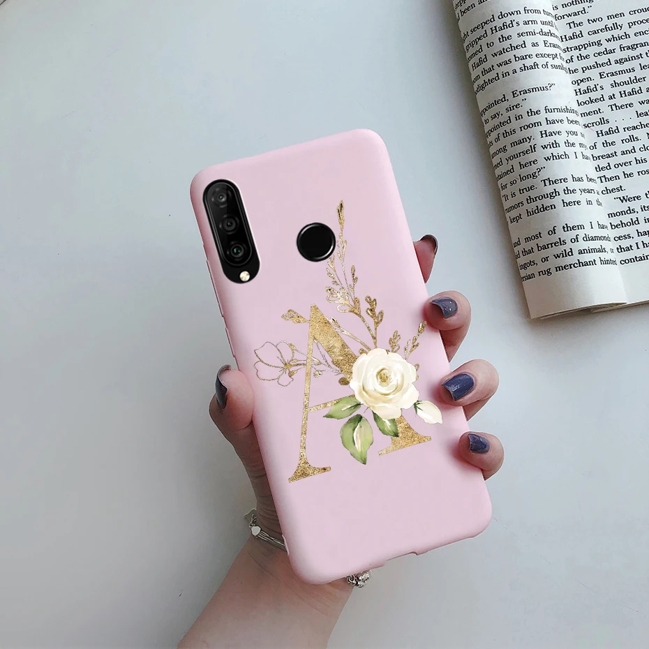6 15 &quotдля Huawei Honor 20 Lite чехол черная матовая искусственная кожа с милыми буквами