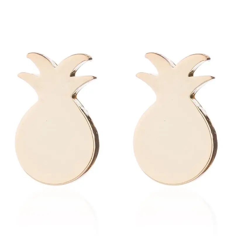 Женские серьги-гвоздики с ананасом FENGLI модные шикарные тропические фруктовые