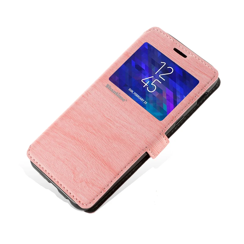 Pink Для Leagoo Kiicaa Mix флип-чехол для Oukitel K8000 Чехол-книжка с окном для Ulefone S7 чехол для телефона Мягкий ТПУ силиконовый чехол-накладка - Цвет: Pink