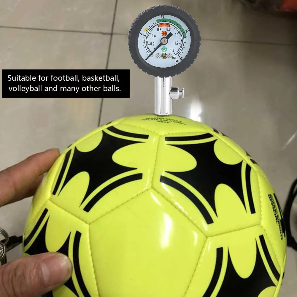 

Professional Basketball Football Volleyball Air Gauge Stainless Steel Ball Air Pressure Gauge Barometer Tool Drop Shipping