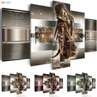 Статуя Будды печатает плакат настенная живопись 5 шт. Холст Искусство модульные фотографии для гостиной или спальни домашний декор