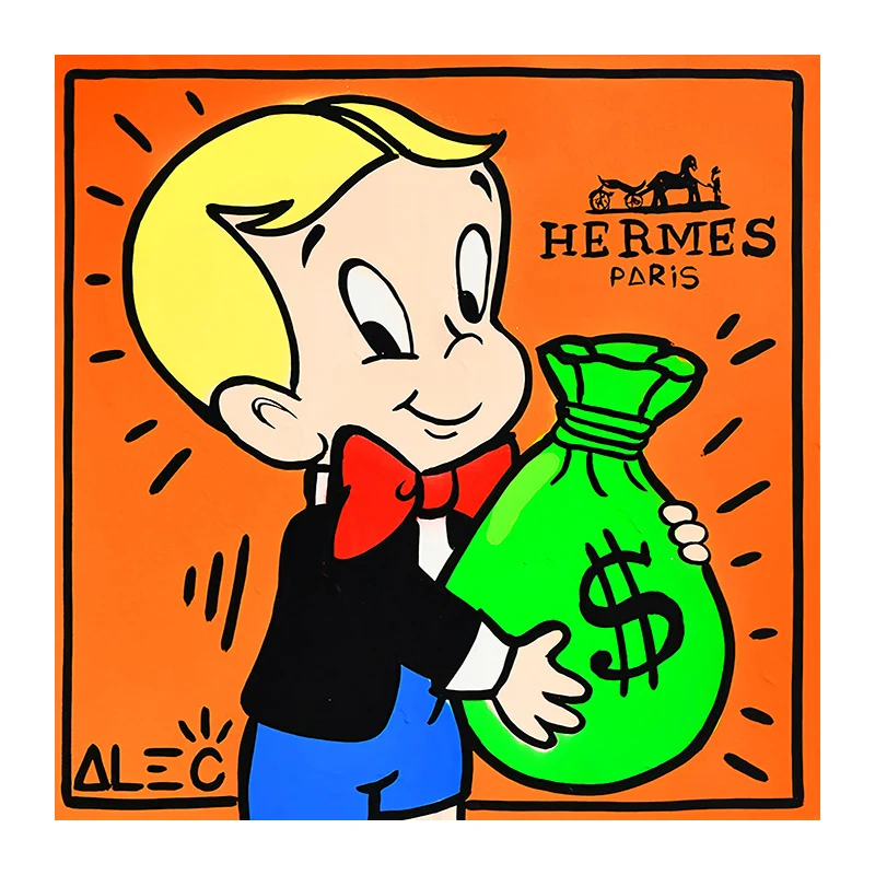 

Alec Monopoly Rich Money Man Canvas Painting on the Wall Art Posters and Prints Graffiti Art Wall Pictures Home Decor Cuadros