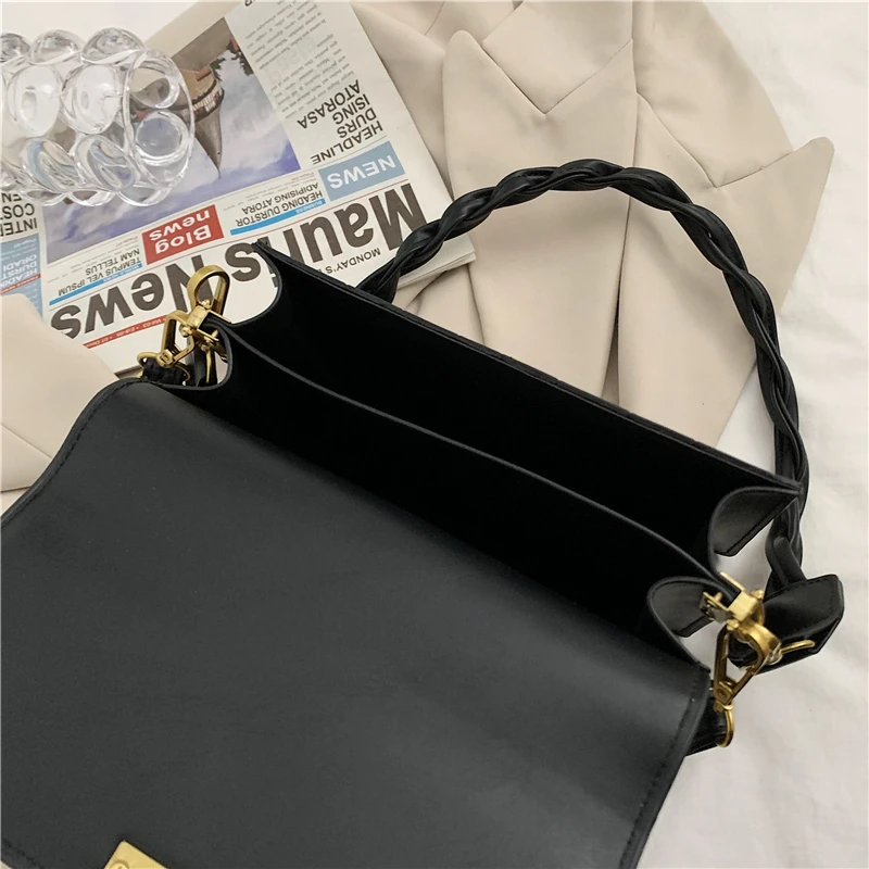 

Hand Bags Luxury Designer Fashion Cross Body Bags for Women PU Leather Stone Female Shoulder Bags Hasp Girl's Hand Bag
