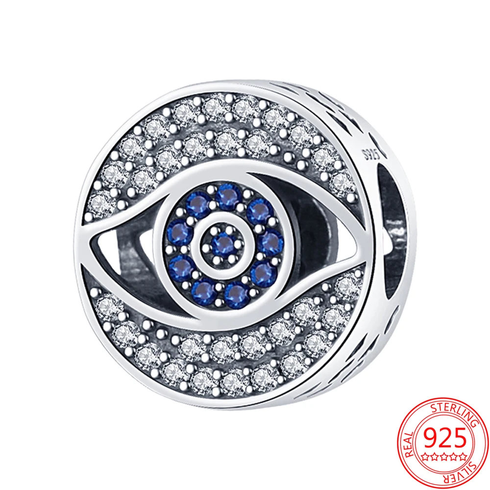 

Бусина-Шарм «глаза» из серебра 100% пробы с цирконом