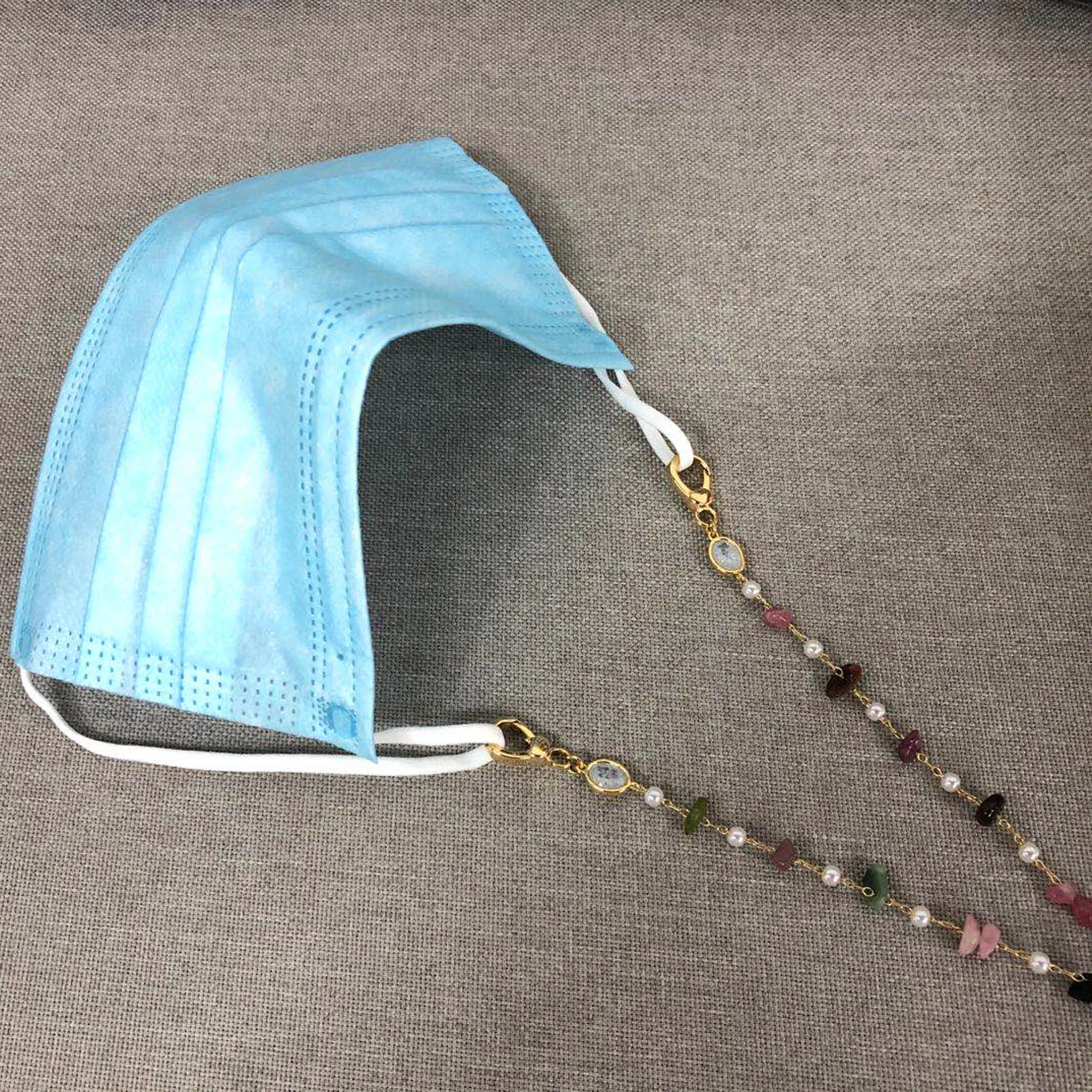 

Sanying M82509 sunglasses accessories beads for jewelry making 18k gold-plated 0.3 micron diy handmade mask chain 76cm/lot