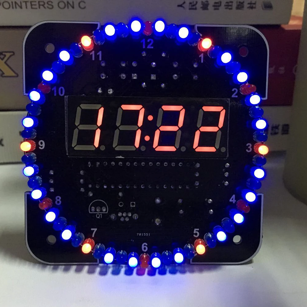 DIY Электронный комплект светодиодные часы набор для самостоятельной сборки