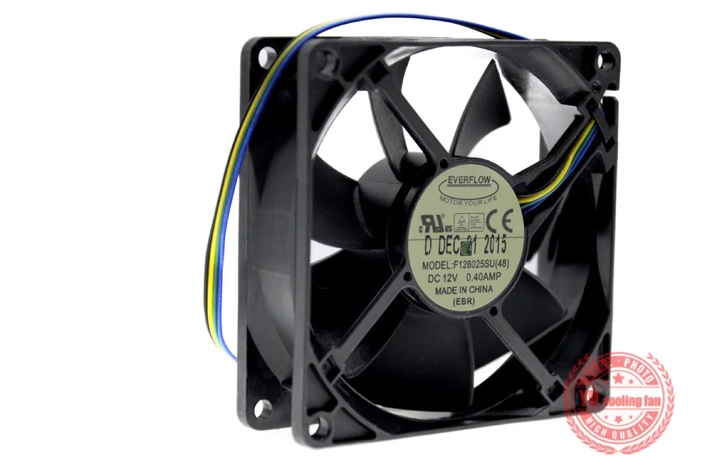 NEW EVERFLOW 8025 8CM 4lines PWM control speed F128025SU 12V 0.40A cooling fan |