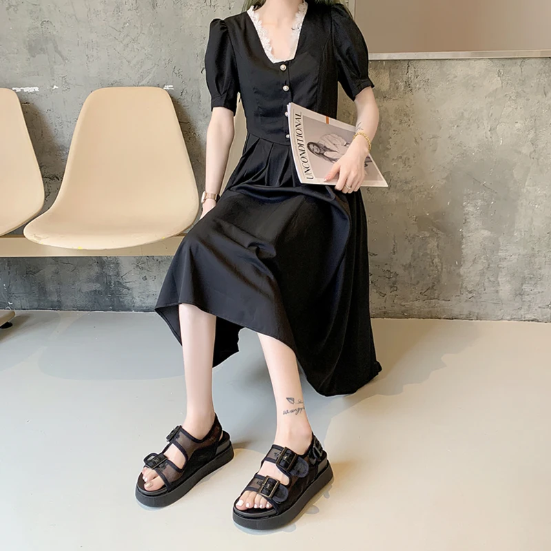 

2021 Summer Sale Of Women's Shoes Clogs Wedge Sandals Elastic Band Med Espadrilles Platform Strappy Heels Muffins shoe Suit Fema