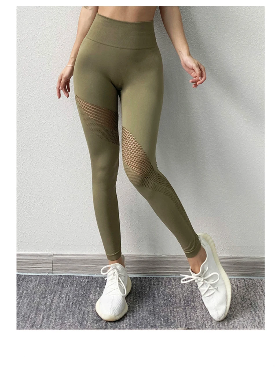GUTASHYE Бесшовные Леггинсы для йоги с высокой талией колготки женские тренировки в