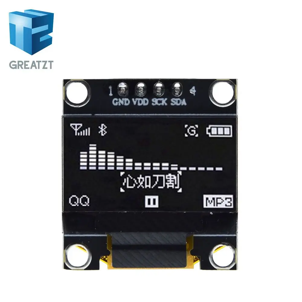 0.96 4PINwhite black 0,96 дюймов IIC Серийный желтый синий OLED дисплей модуль 128X64 IEC SSD1306 12864 плата с ЖК-экраном GND VCC SCL SDA 0,9" для Arduino - Цвет: 0.96 4PINwhite black