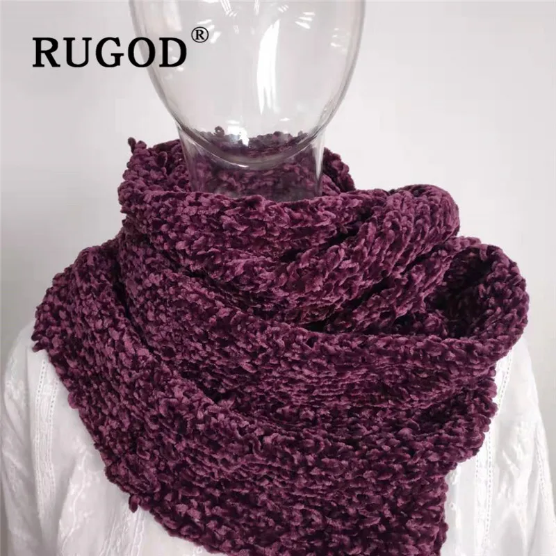 Женский мягкий шарф RUGOD элегантный зимний теплый с круглым вырезом винтажный