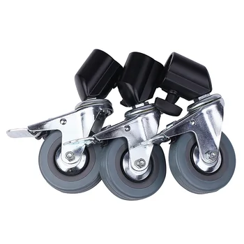 3Pcs C-Stand Swivel Caster Wheel Set,25MM Diameter For Photography Century Foldable Light Stand Tripod Magic Leg 1