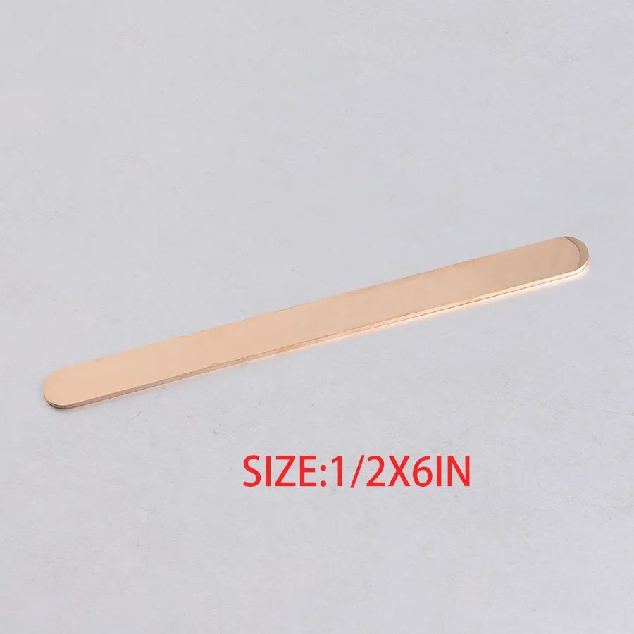 0.5inX6in rose gold Fnixtar DIY C Открытый Браслет-манжета материал зеркальная полировка нержавеющая сталь прямоугольная подвеска-заготовка 1/4*6 дюймов(6x152 мм) 10 шт./лот - Окраска металла: 0.5inX6in rose gold