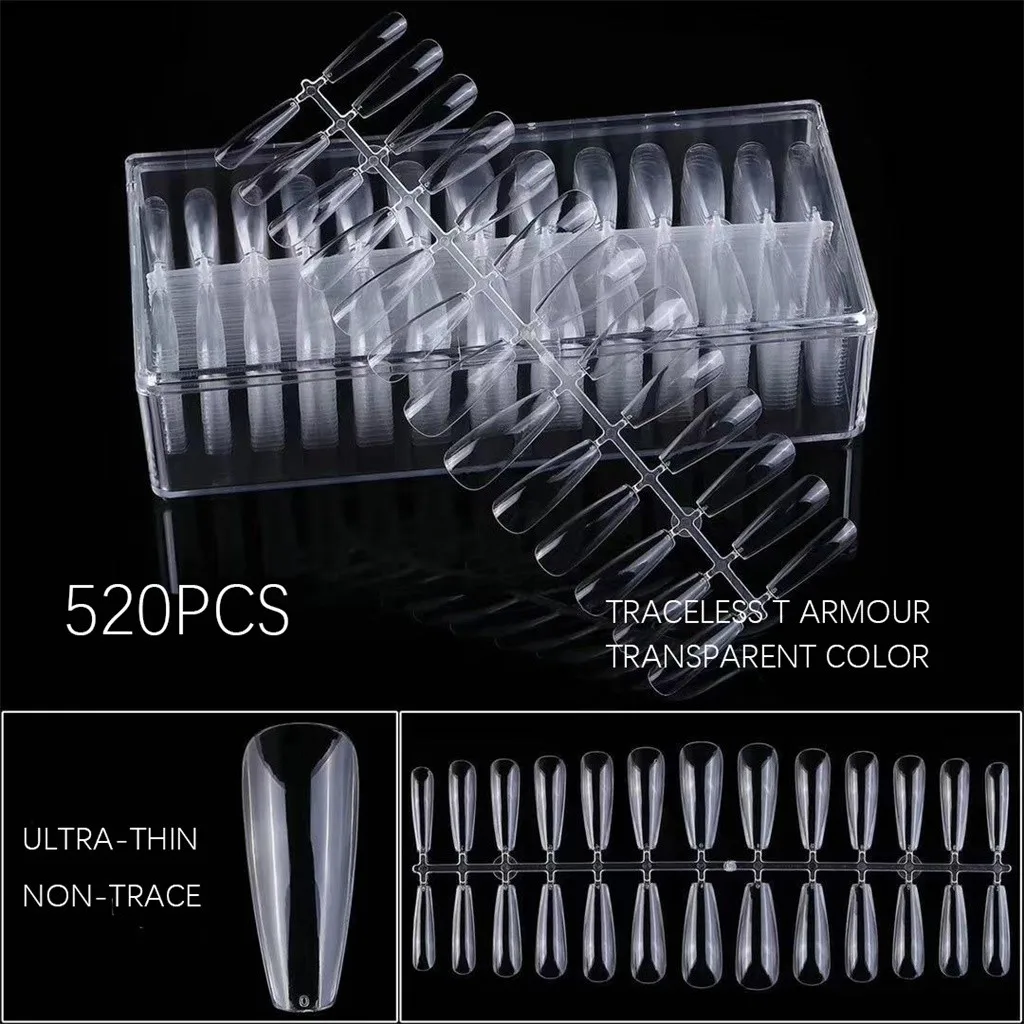 Плиссированные антипрослеживающие кончики для ногтей полная палочка короткая