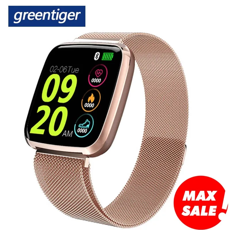 Greentiger S7, умный Браслет, пульсометр, измеритель артериального давления, напоминание о звонках, фитнес-трекер, водонепроницаемые Смарт-часы, Android IOS