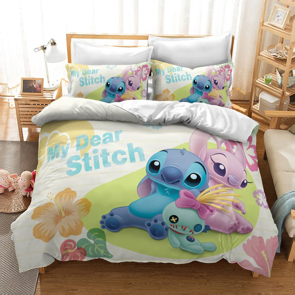 Lilo e Ponto Conjunto de Cama Decoração do Quarto para Crianças Disney Casa Colcha Capa Twin Menino Menina Rainha Rei Tamanho Conjunto 3d 11 Cheap Conjuntos de cama
