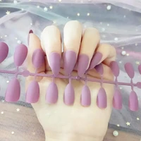 24 шт., матовые накладные ногти для наращивания ногтей