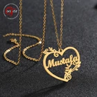 Ожерелье с именем Goxijite из нержавеющей стали для женщин, детей, девочек, индивидуальное ожерелье-чокер с надписью лист любви, ожерелье, ювелирные изделия в подарок