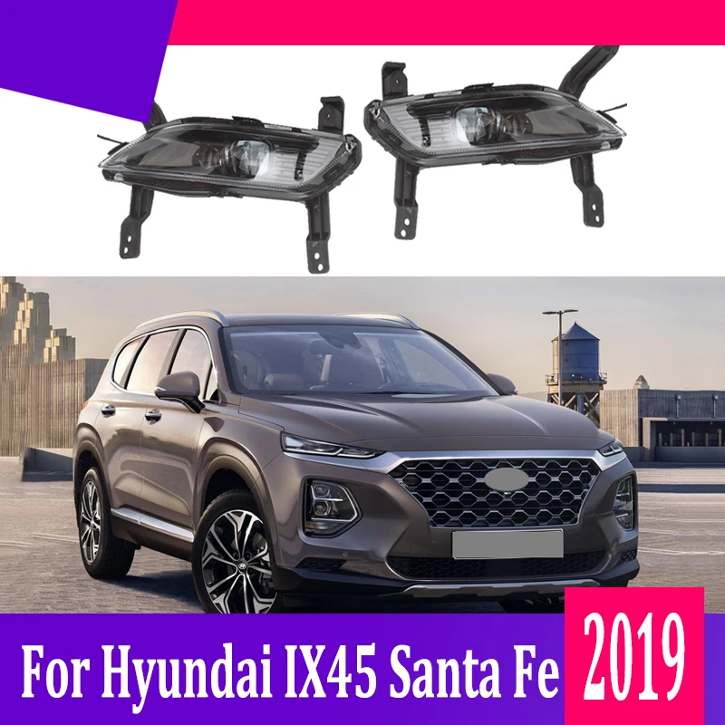 

Дневсветильник ходовые огни, светодиодный, для Hyundai IX45, Santa Fe, 2019, 6000 К, 2 шт.