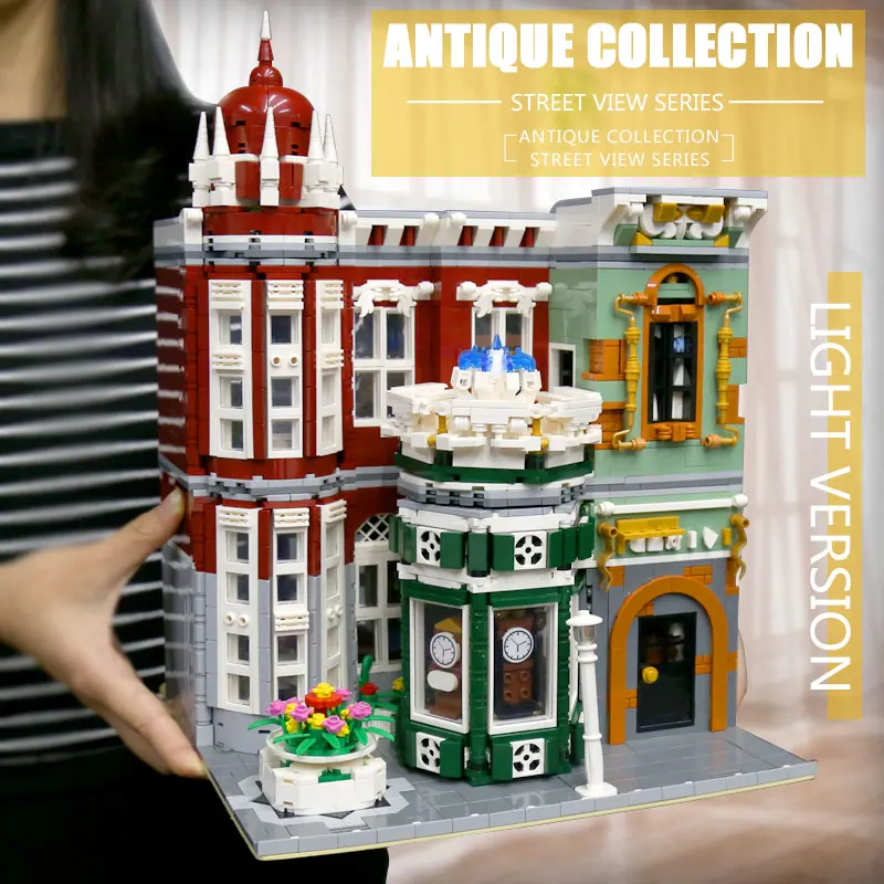 MOC City Streetview Creator Antique Collection Shop Store Model 10185 Building Blocks Bricks Education Toys Christmas Gifts | Игрушки и