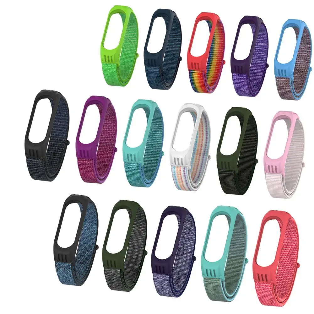 Цветной нейлоновый ремешок для Xiao mi band 4 Band 3 сменные браслеты с мягким плетением