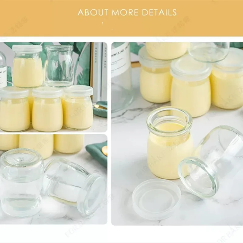 6pcs150ml День рождения бутылка для пудинга Стекло торта на день украшения желе банку