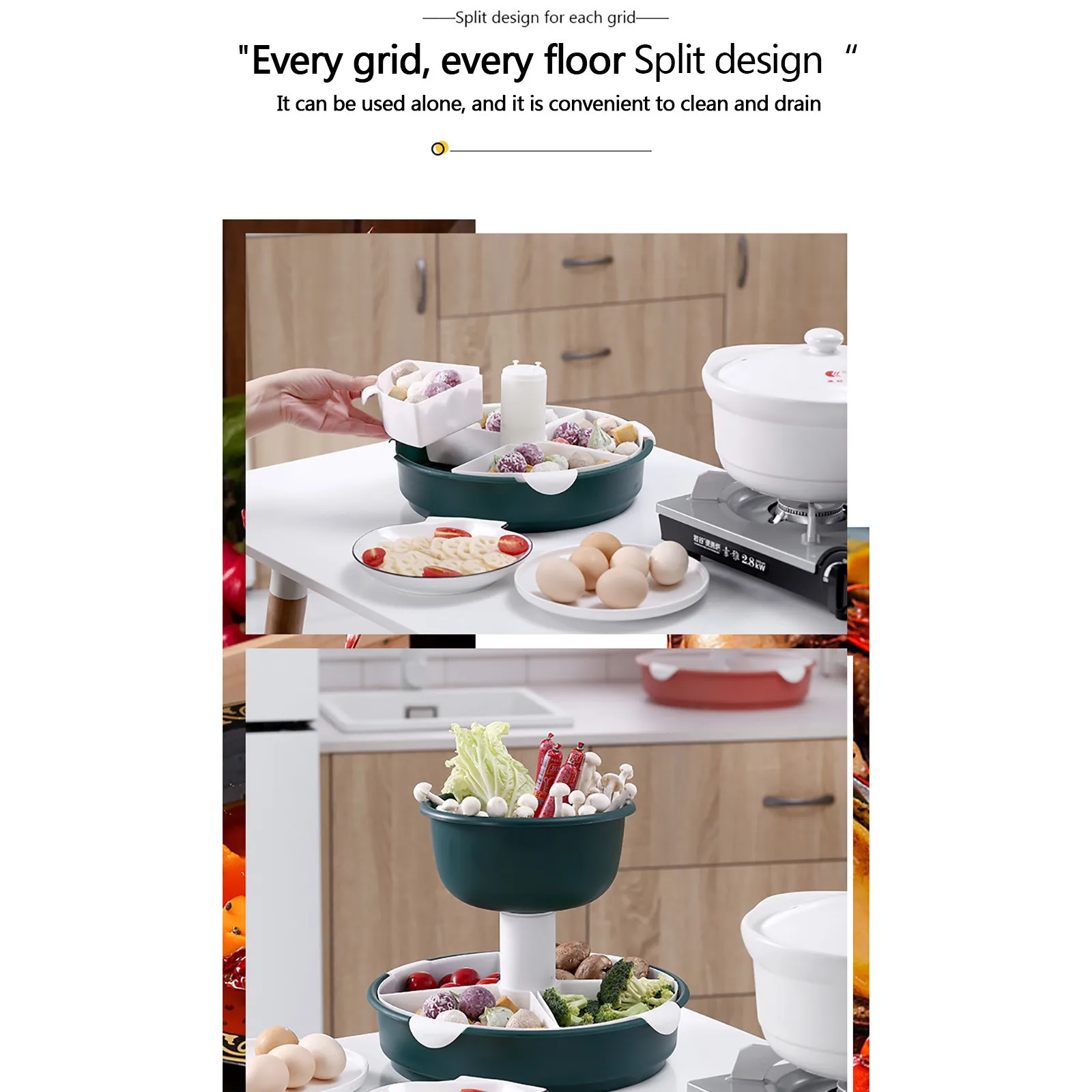 

1pc Kitchen Sink Hot Pot Basket Multifunctional Household Rotating Hot Pot Storage Tool Sink Filter Shelf Cozinha Accessories