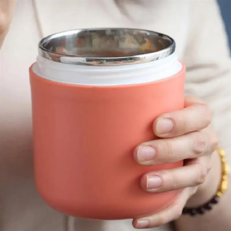 

Stainless Steel Insulated Lunch Box Soup Holder Portable Food Container for Picnic School Office Hand-Held Soup Cup