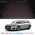 Напольный кожаный коврик для багажника, коврик для багажника, напольный ковер для грузового отделения Audi A6 Avant Wagon 2007-2021
