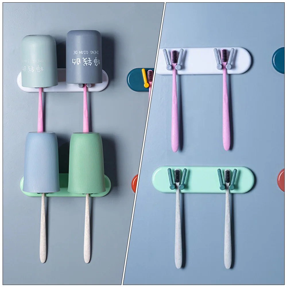 

2pcs Multifunctional Toothbrush Holder Professional Toothbrush Rack Hook