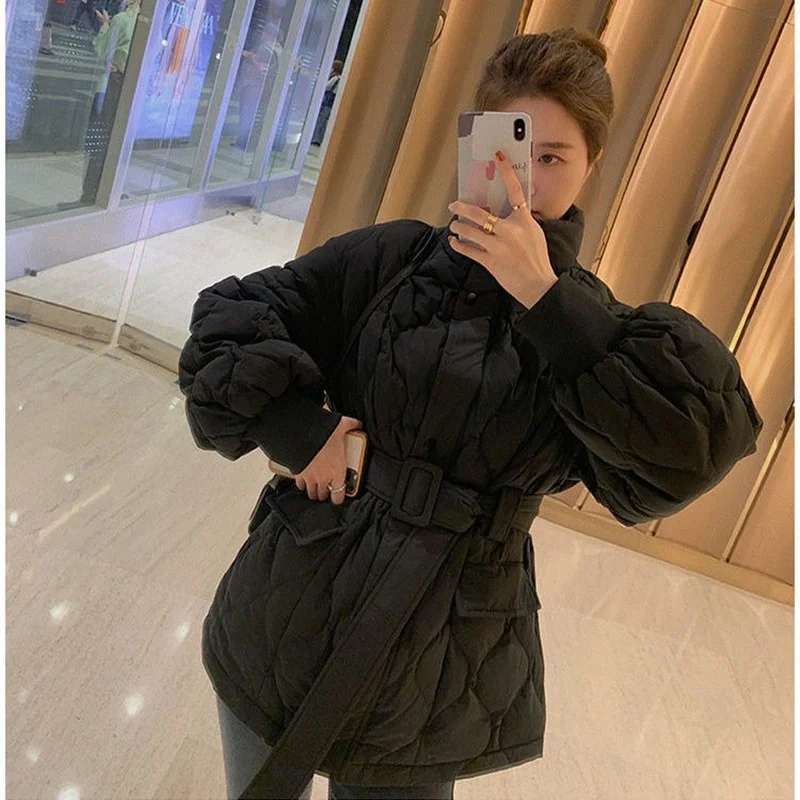 Winter Warm and Temperate Cotton Jacket Small Child Cotton Clothing Female Version of Loose Cotton Jacket Waist Cotton Jacket