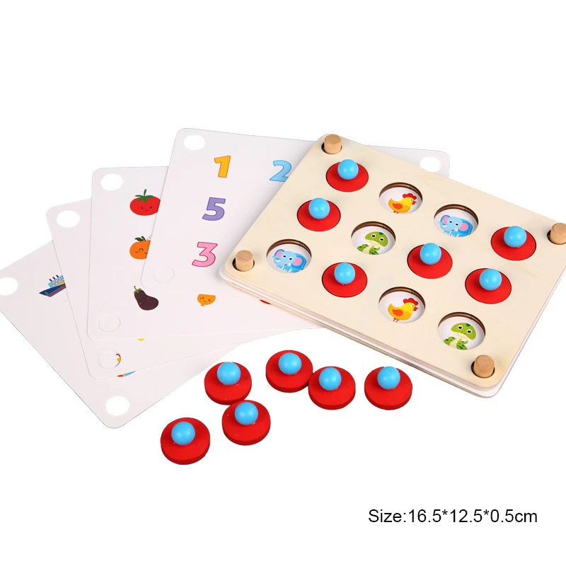 Монтессори матч памяти Шахматы 3D головоломка Повседневная семья вечерние игра