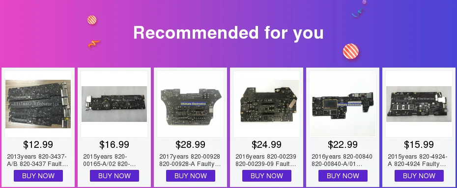 Лет 820-00928 820-00928-неисправная Логическая плата для Apple MacBook pro A1707 ремонт