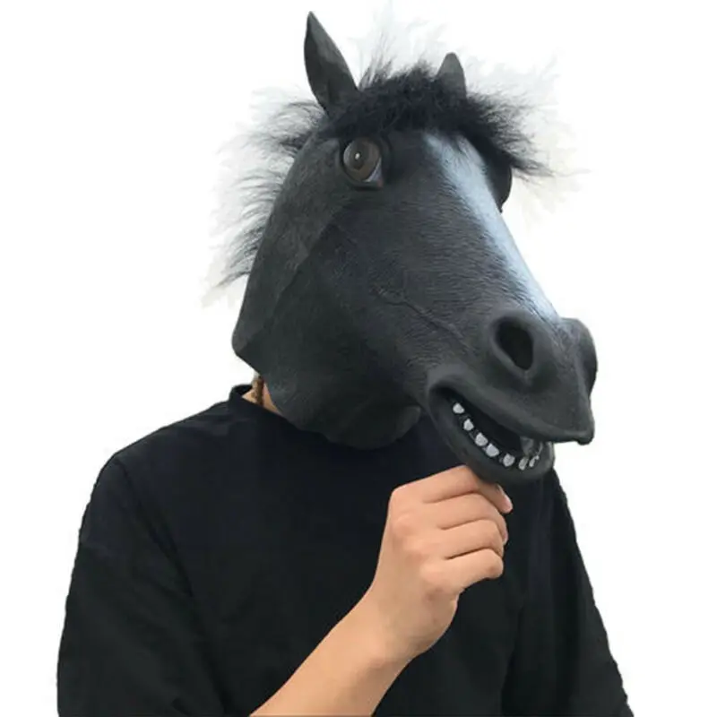 В виде лошадиной головы маски для костюмированной вечеринки латексный головной