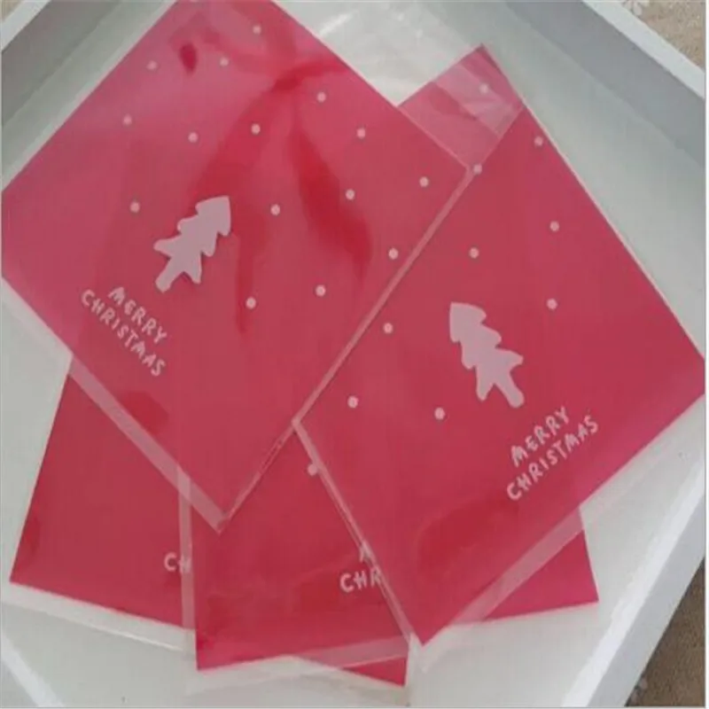 100 шт./упак. с рождественскими конфетами самоклеящийся пакет Елочная гирлянда