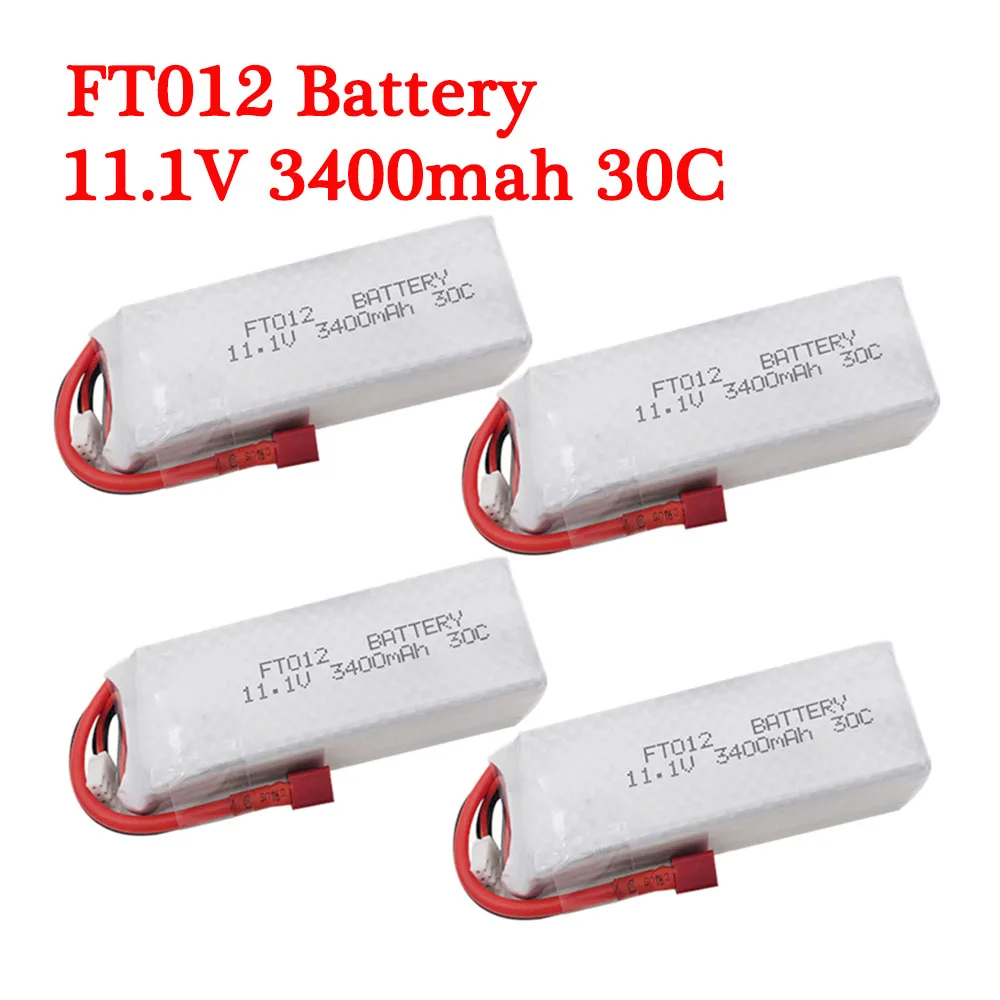 

Upgrade 11.1V 3400mah 30C Lipo Battery for FT012 Huanqi 734 RC boat High Speed Racing RC Boat toys Spare Parts 11.1 V Batteries