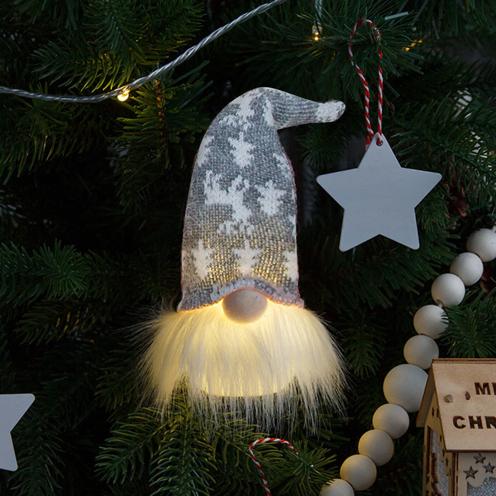 Рождественские светящиеся гномы плюшевый декор скандинавский томте ниссе