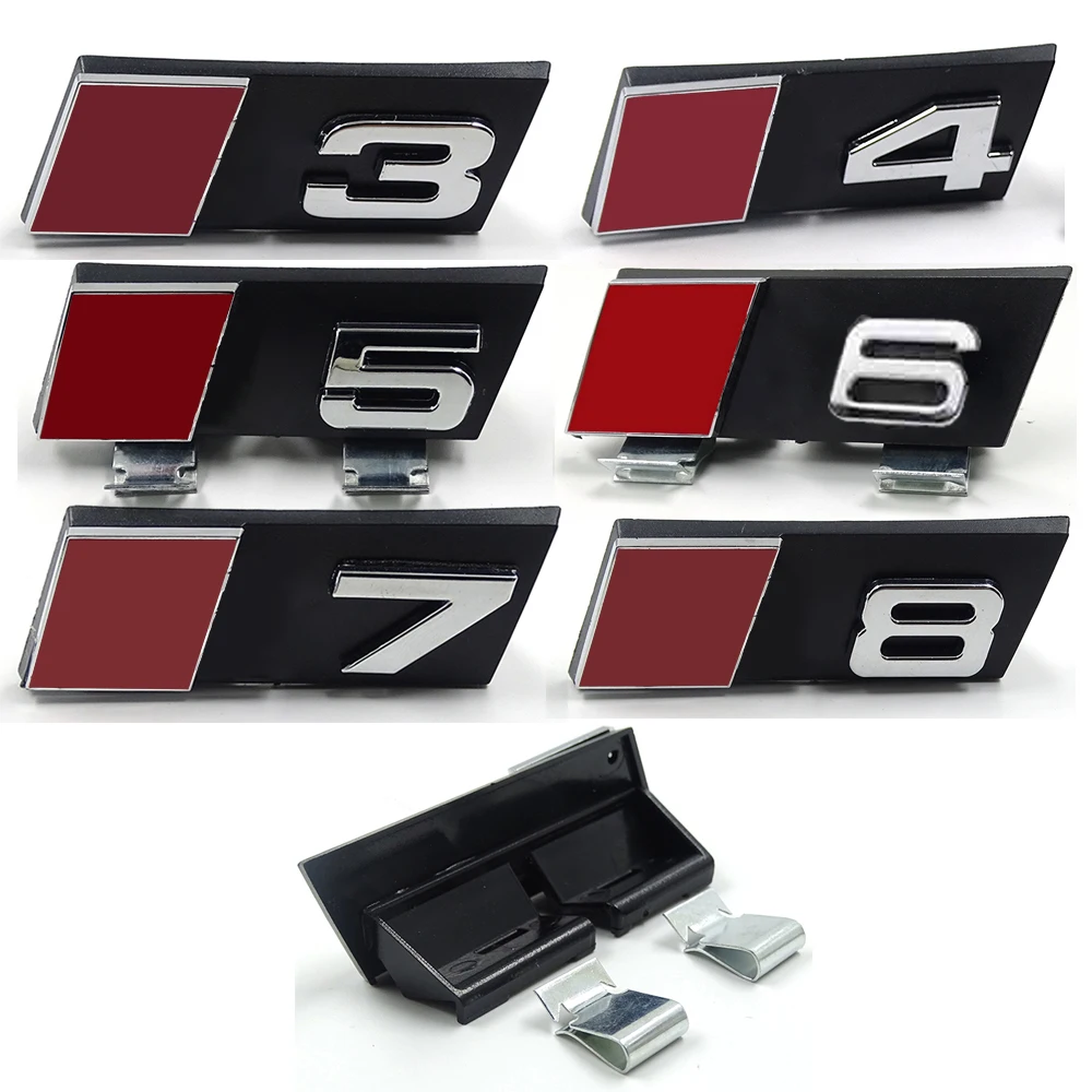 Автомобильная наклейка на переднюю решетку автомобильная решетка значок для Audi