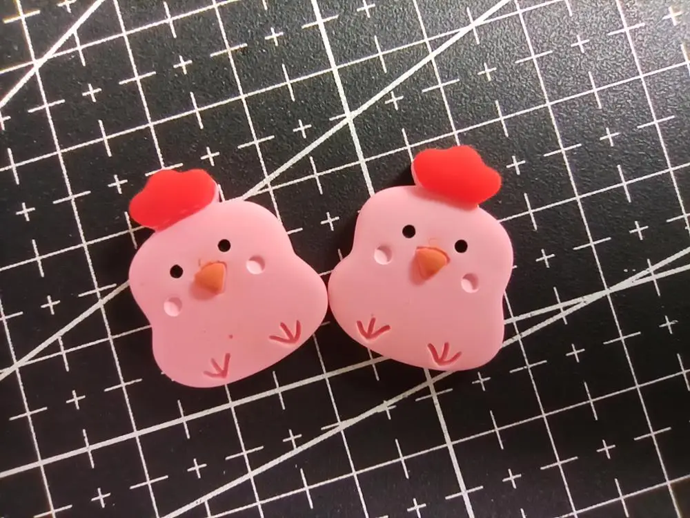 

1 шт./лот смолы с плоской задней частью розовый цыпленок 18 мм скрап-украшение DIY Украшение для телефона