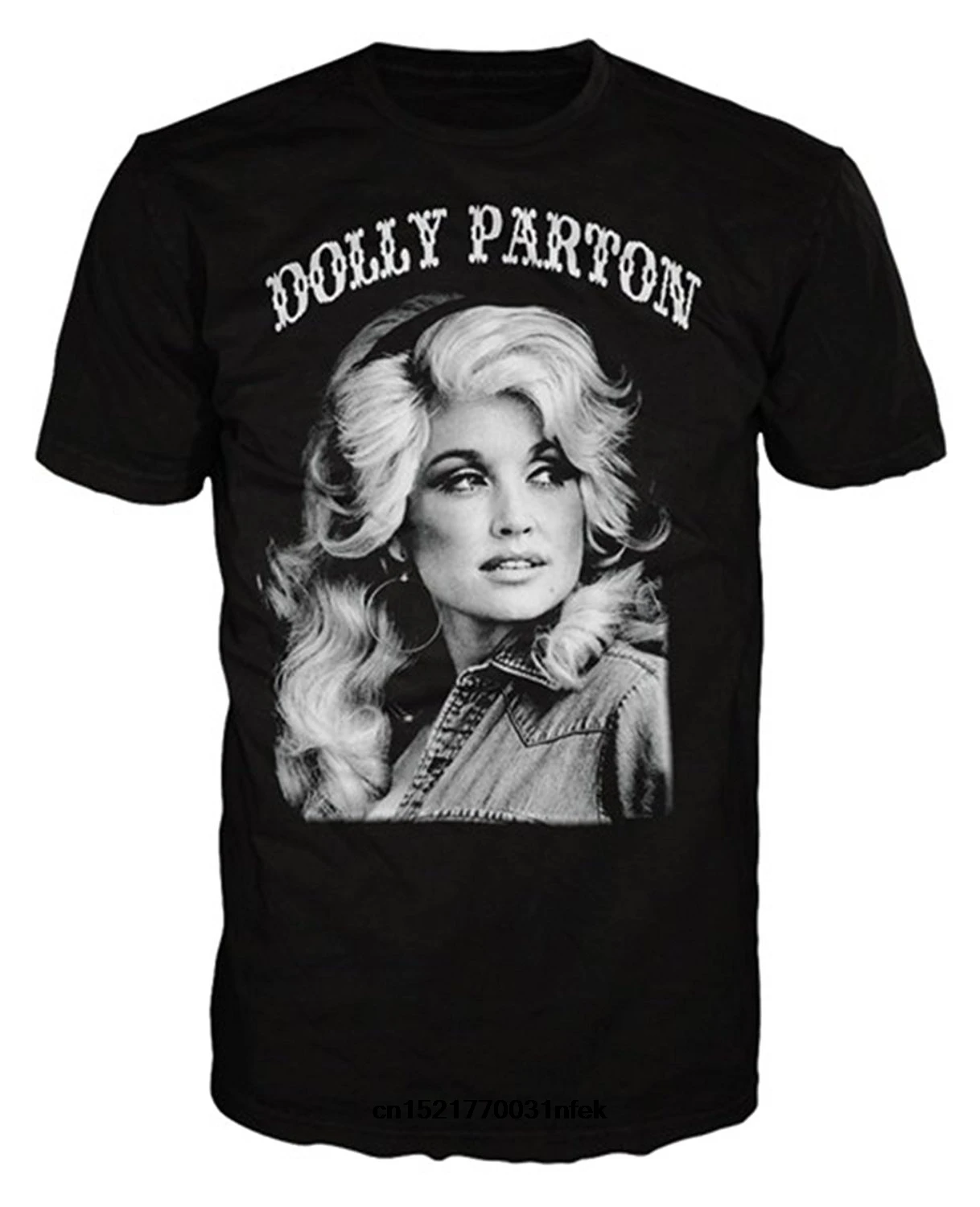 Мужская футболка Черная Dolly Parton B W портретная с логотипом Arc для взрослых SS модная