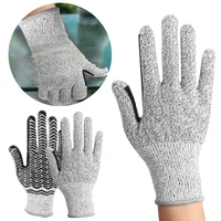 lightweight comfortable pe5 class cut resistant gloves 13 needle heather gray hppe silicone non skid anti cut durability gloves