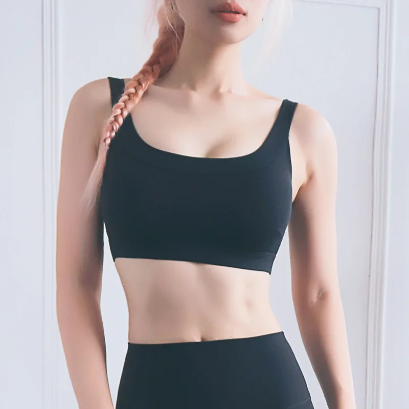 Женский бесшовная на бретелях спортивный бюстгальтер для фитнеса Беговая