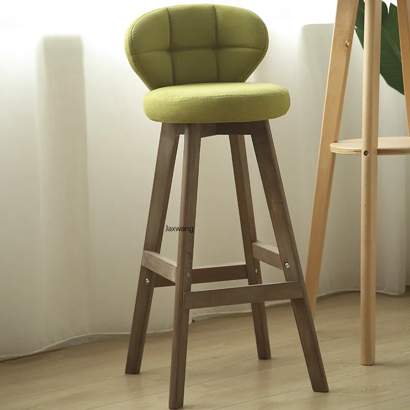 

Барные стулья в скандинавском стиле, креативный высокий стул из массива дерева, стильное барное кресло, подголовник для передней панели, пр...