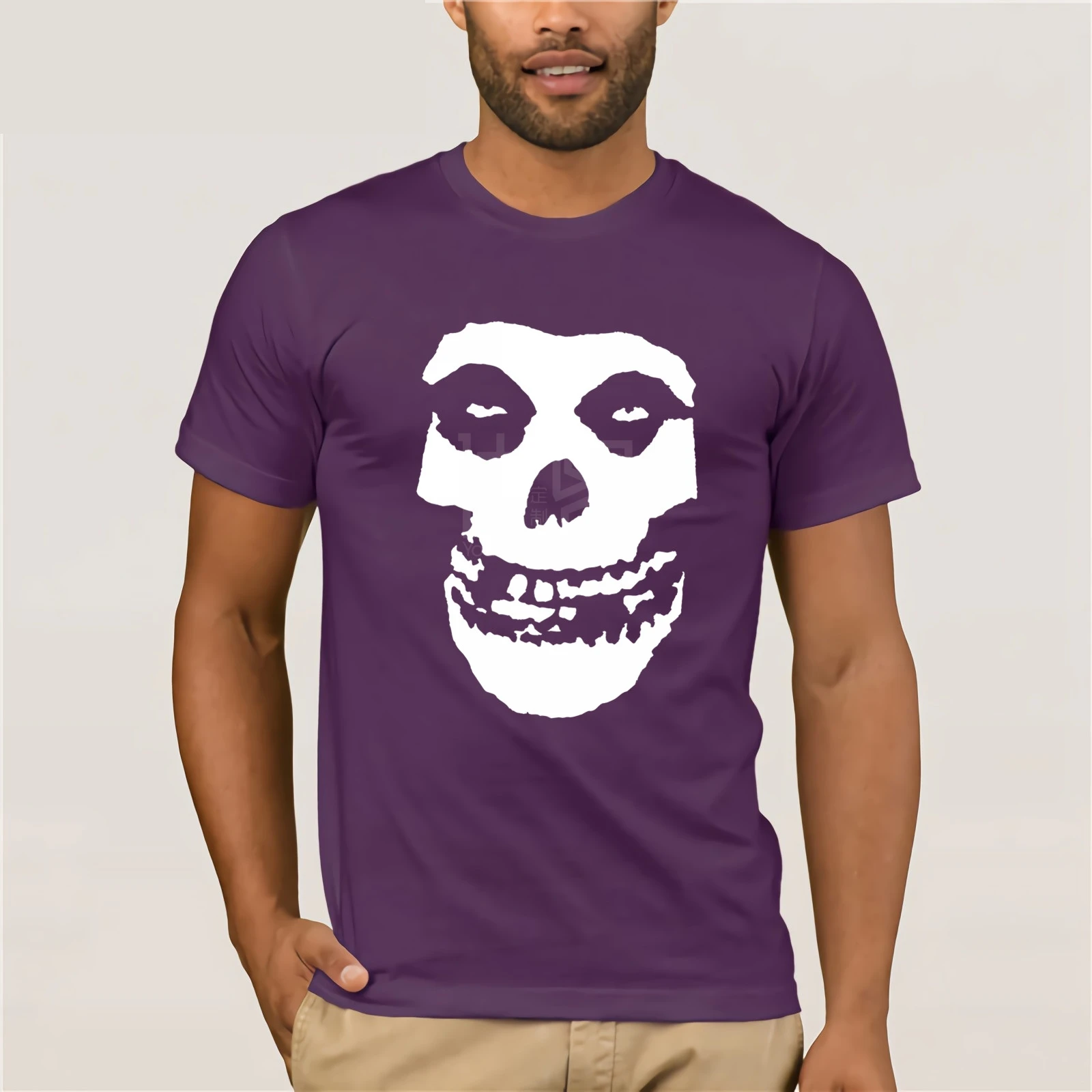 Мужская футболка с черепом Misfits принтом полумертвых женщин Скелетон Fiend Die My Darling