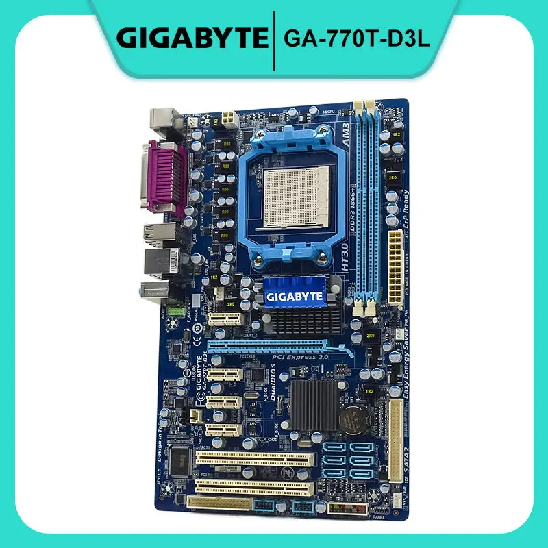 

Для Gigabyte GA-770T-D3L Socket AM3 AMD 770 DDR3 8G 1066 МГц память Phenom II Cpus SATA2 PCI-E X16 USB2.0 ATX настольная материнская плата